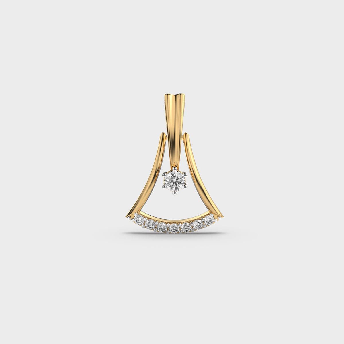 Fanfare Diamond Charm Pendant Without Chain