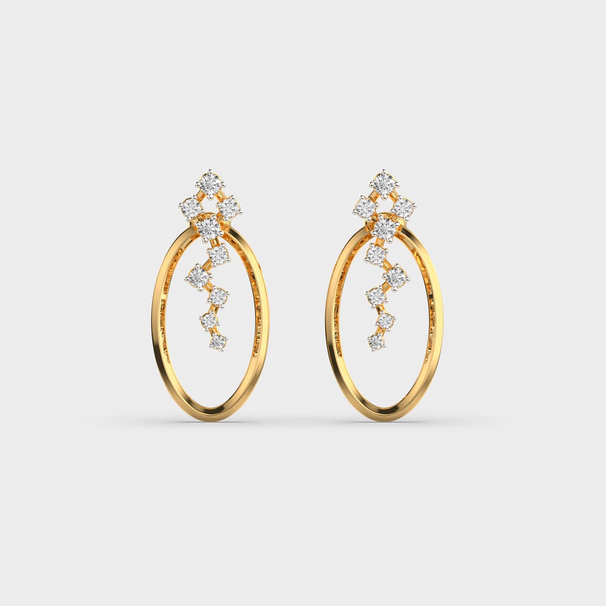 Delicate Peony Diamond Earrings