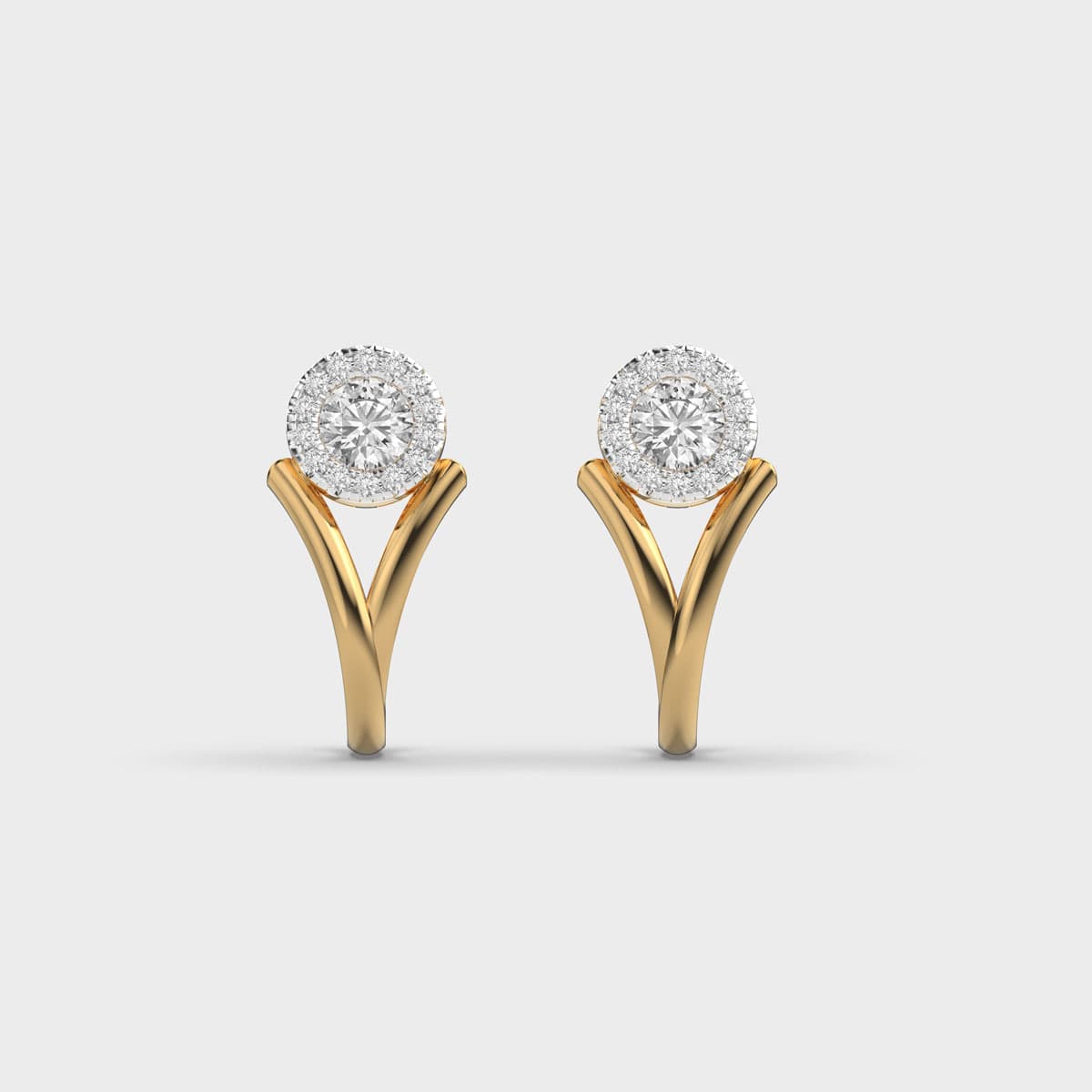 Tiny Trellis Diamond Ear Studs