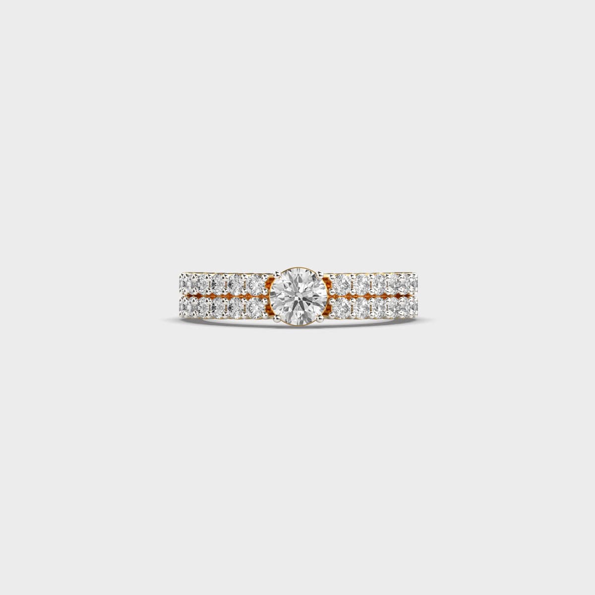 Twin Fold Pure Pair Diamond Ring