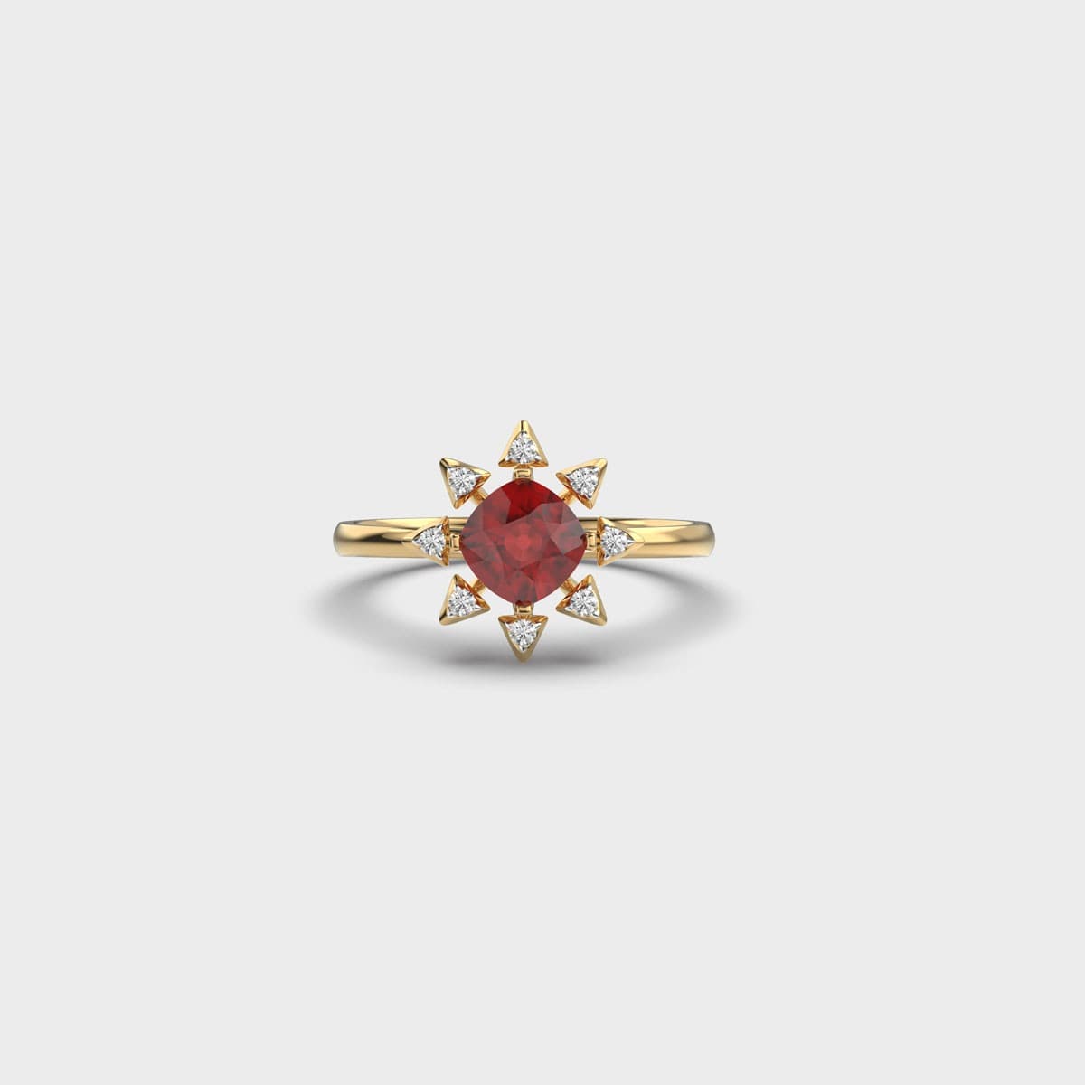 Duchess Red Stone Diamond Ring