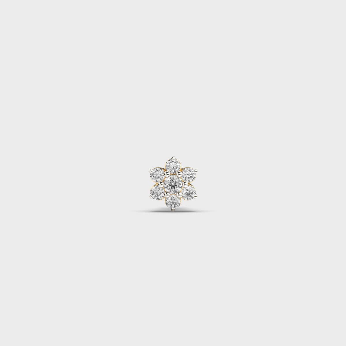 Delicate Petunia Shimmering Diamond Earring