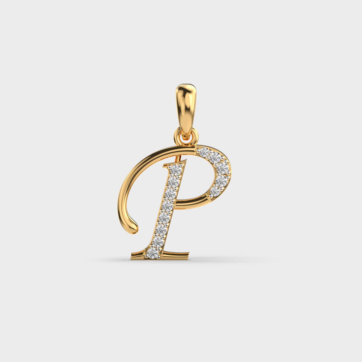 Precious P Name Diamond Pendant