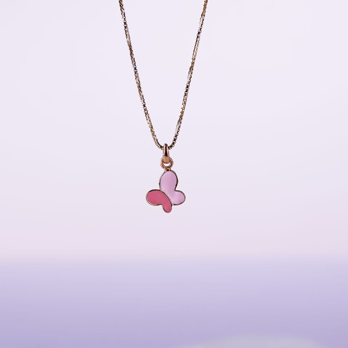 Pink Butterfly Pendant For Kids