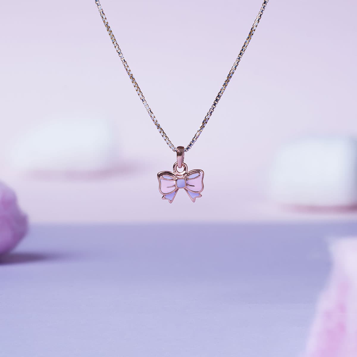 Ribbon Diamond Pendant For Kids
