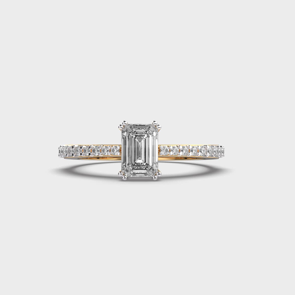 Emerald Diamond Pave Band Ring