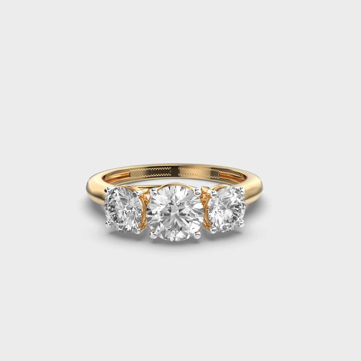 Tres Cluster Diamond Band Ring