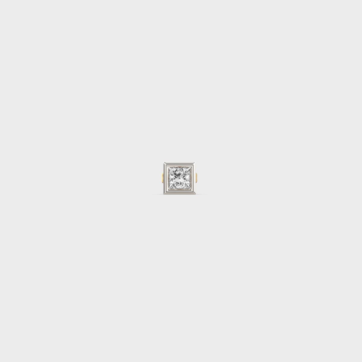 Bright Capella Princess Cut Diamond Stud For Men