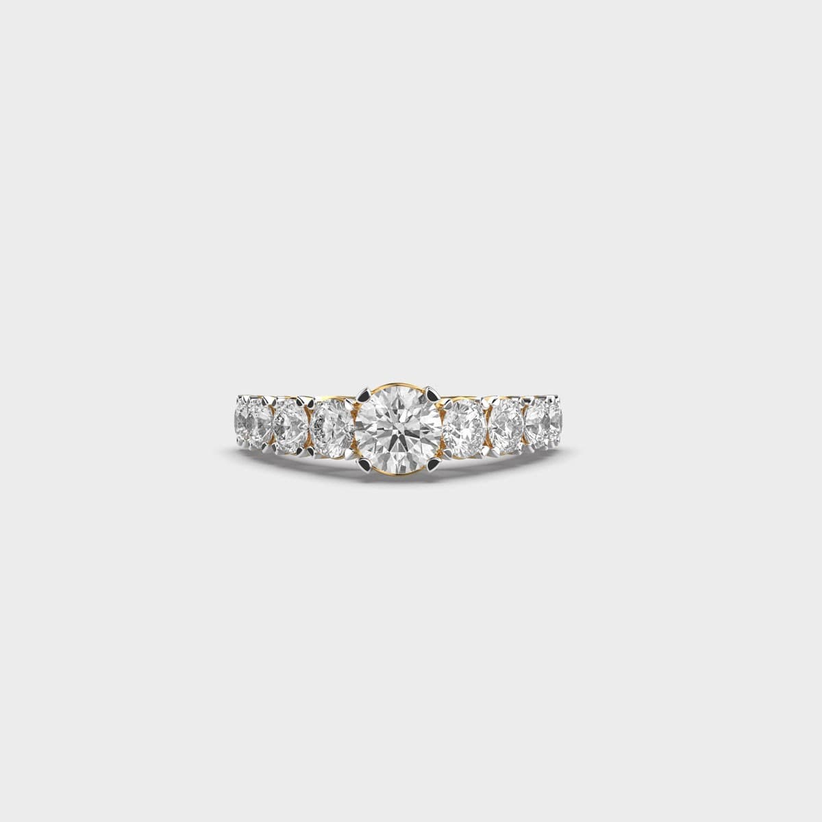 Round Diamond Encrusted Ring