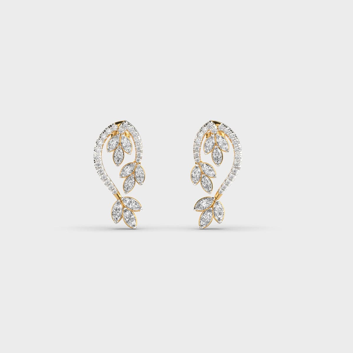 Petal Vine Diamond Earrings