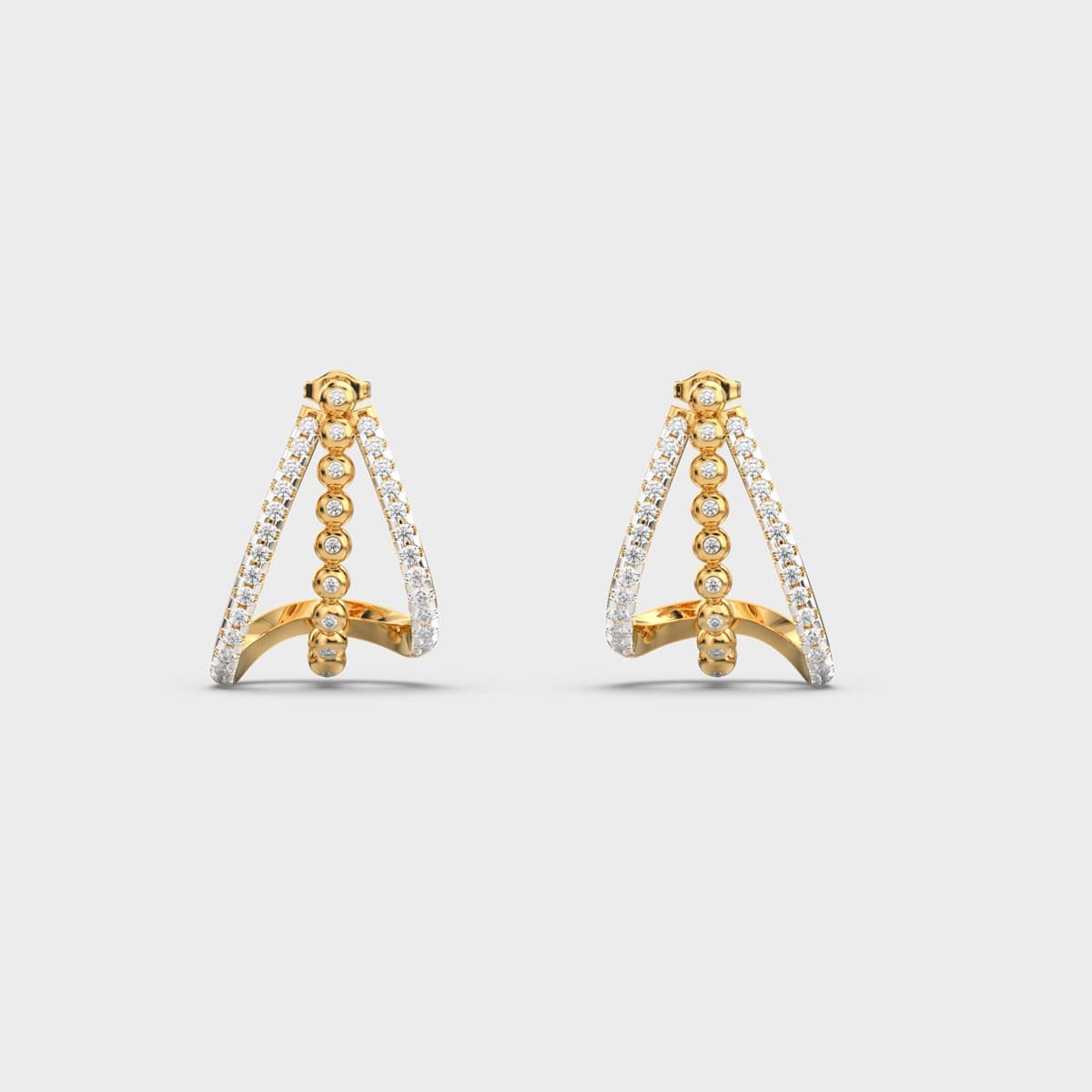 North Star Diamond Encrusted Earrings
