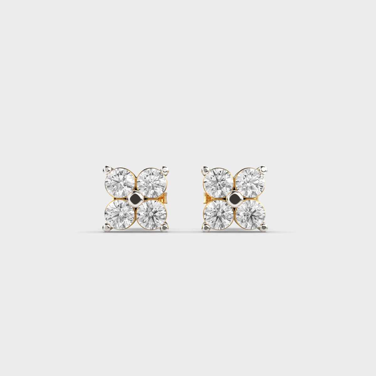 Floral Petite Diamond Studs