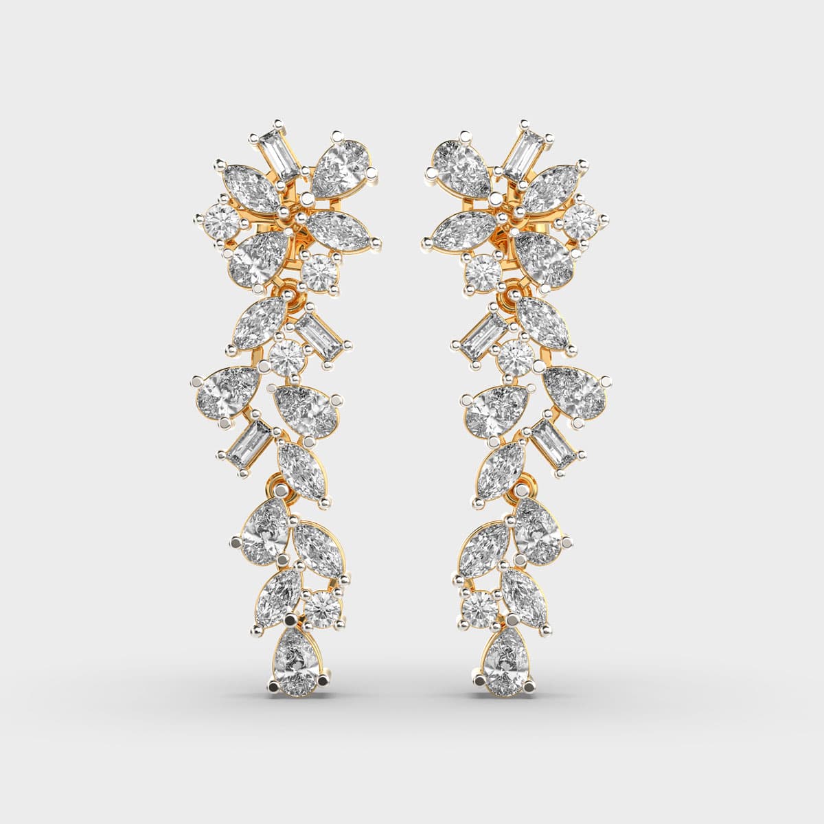 Abstract Luxe Diamond Earrings