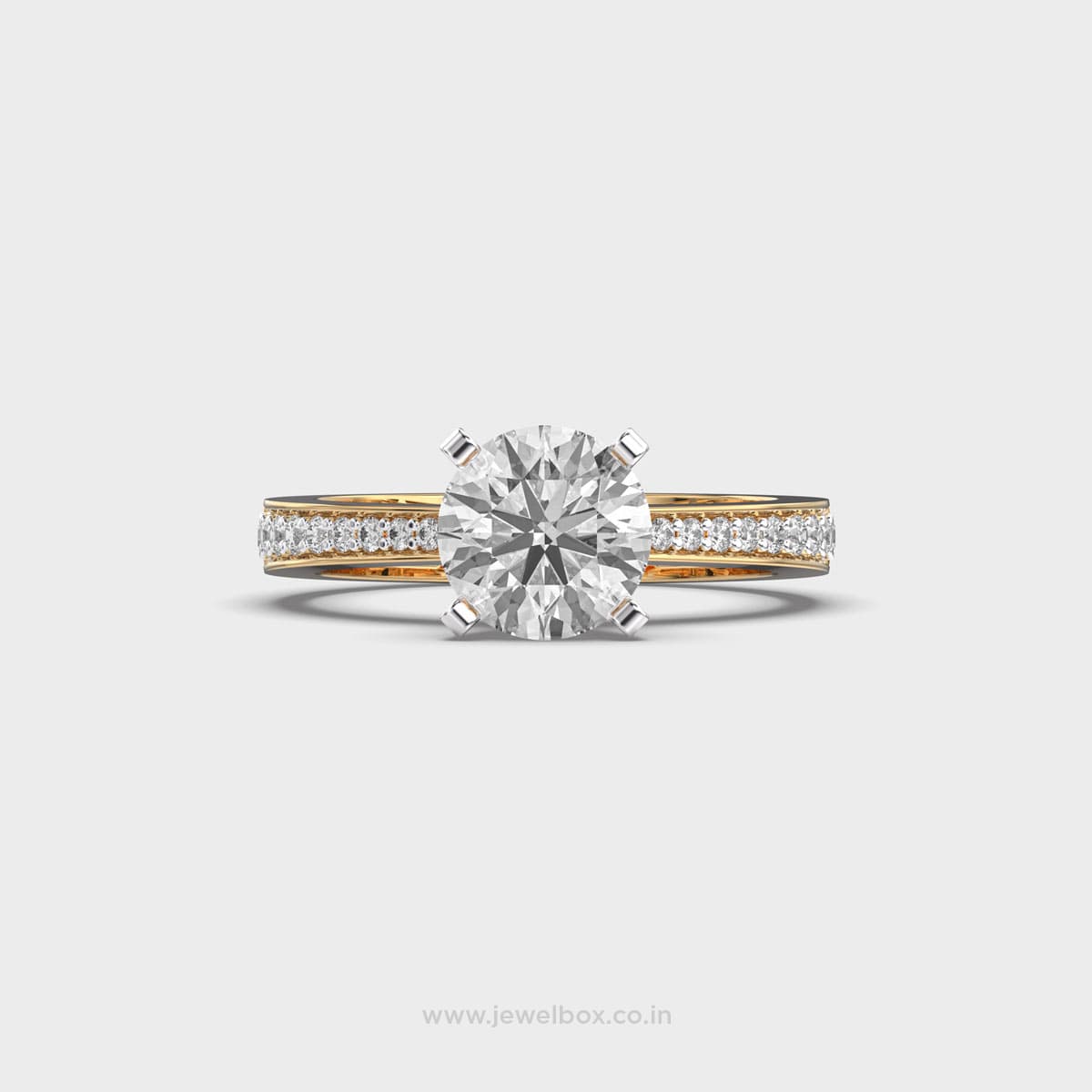 Gentle Grace Round Diamond Ring