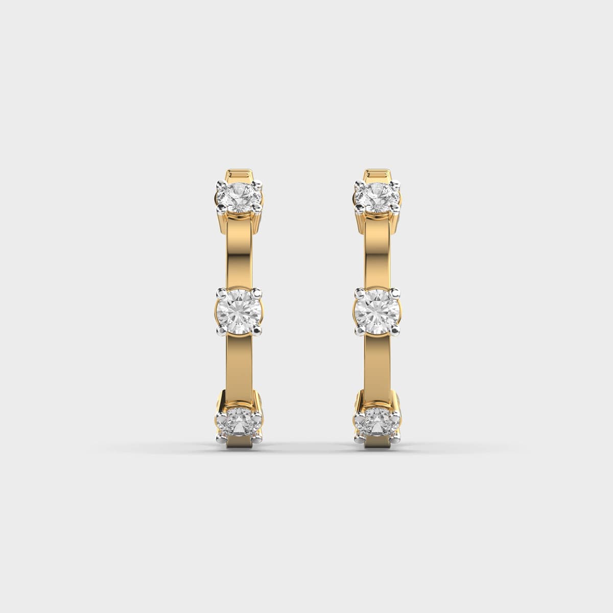 Orion's Belt Stars Diamond Earrings