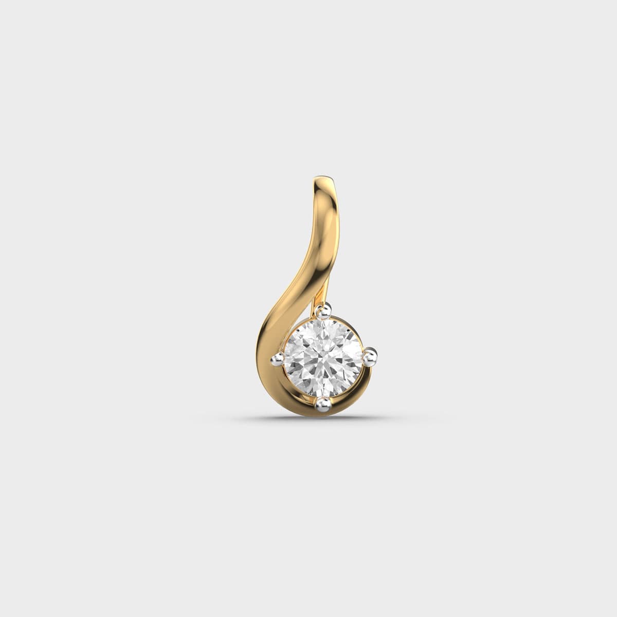 Minimal Round Diamond Pendant