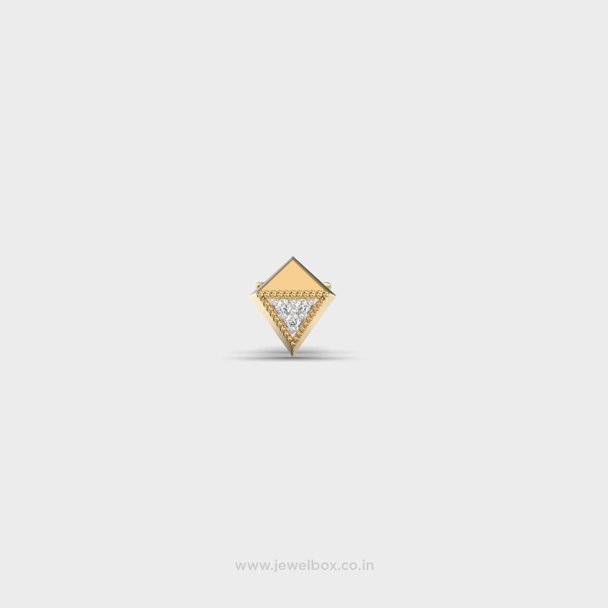 Gleaming Kite Shaped Diamond Stud For Men