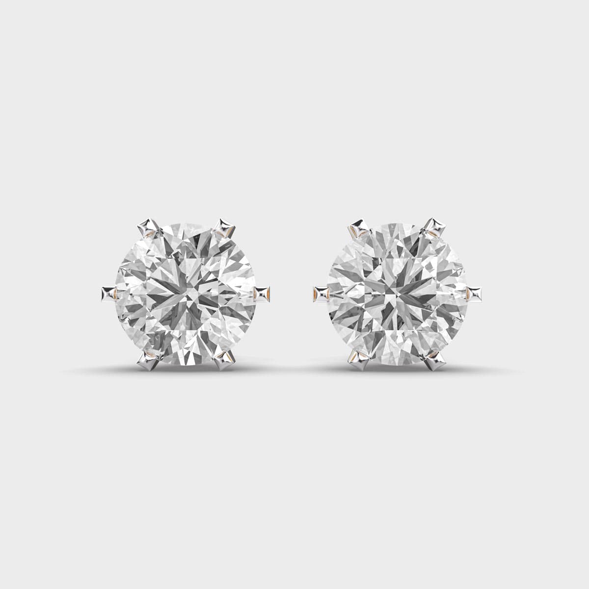 Round Cut Orloff Diamond Studs