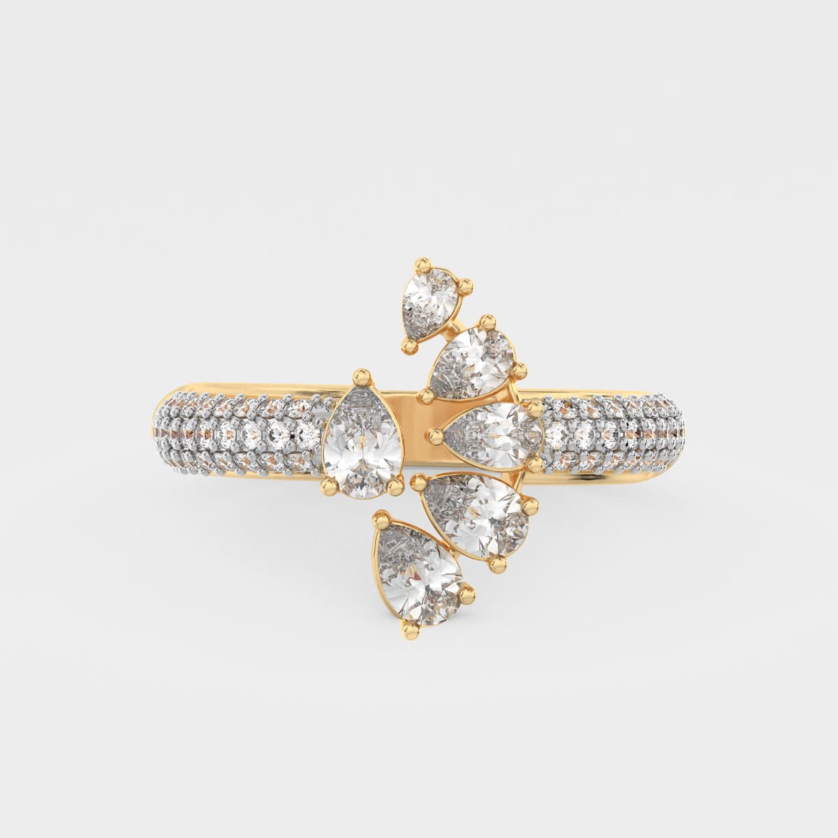 Spring Pear Diamond Ring
