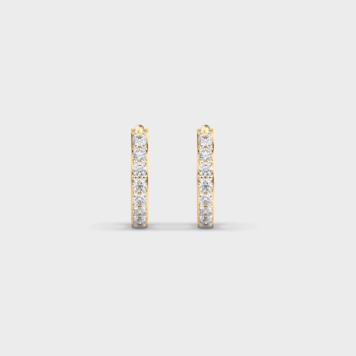Pave Diamond Hoop Earrings