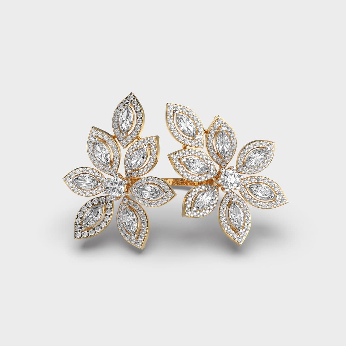Leaves of Love Cocktail Diamond Ring