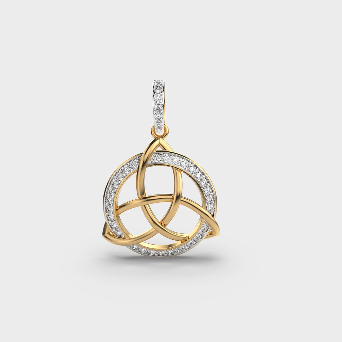 Interwoven Mesh Net Diamond Pendant Without Chain