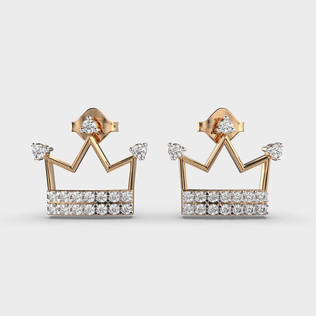 Crown of Diamonds Earstuds for Kids