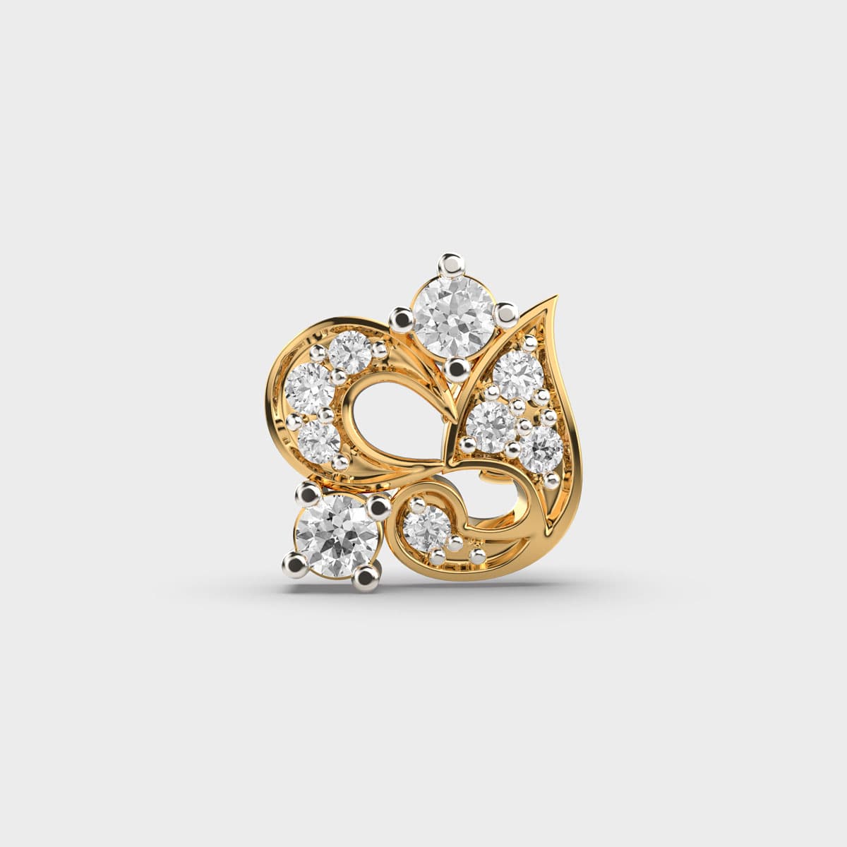 Dainty Rosebud Sparkle Diamond Nosepin