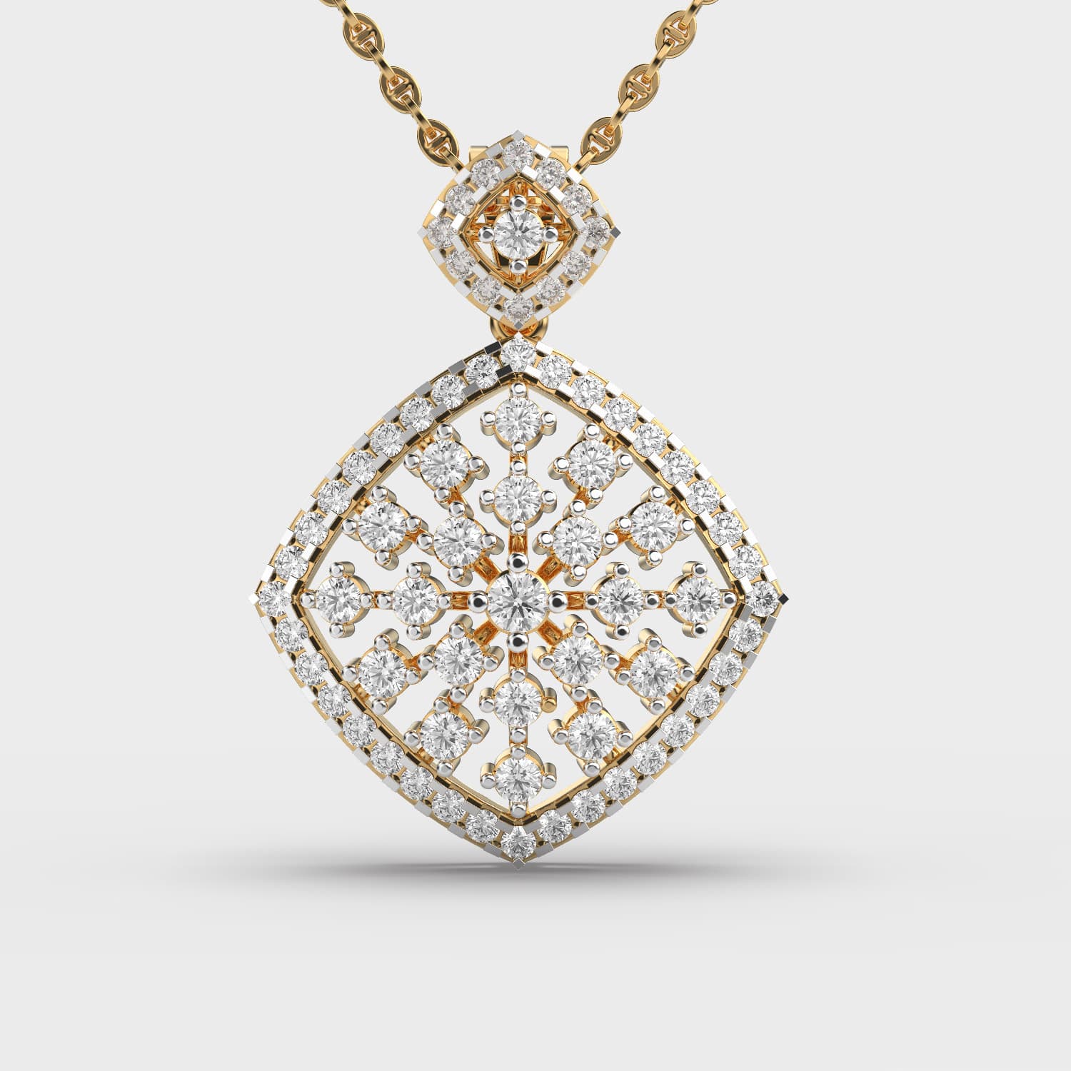 Shadowlace Diamond Encrusted Pendant (Without Chain)