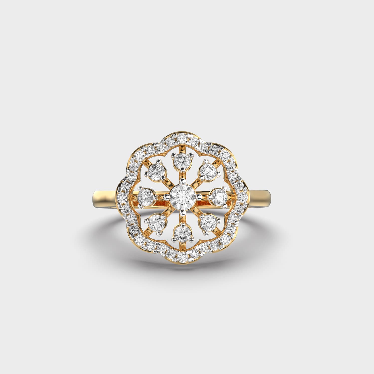 Lustrous Aura Diamond Ring