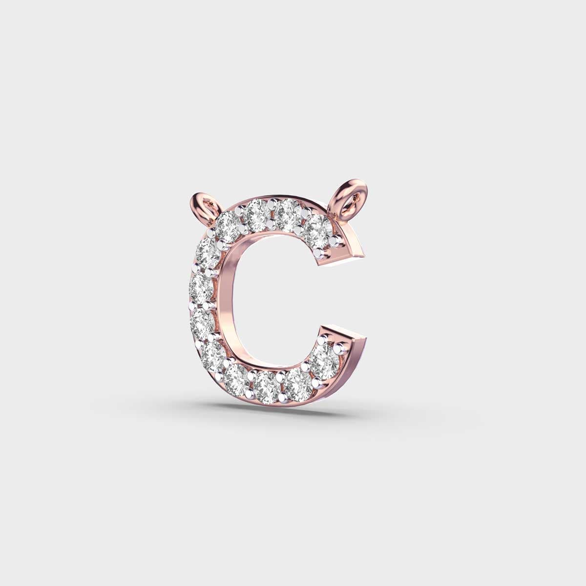 Initials Diamond Pendant - C