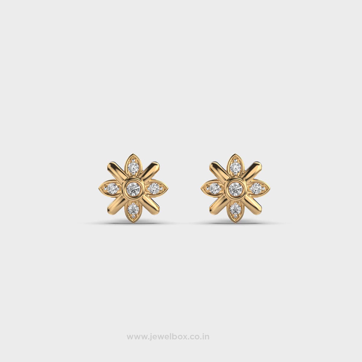 Blossom Diamond Stud Earrings