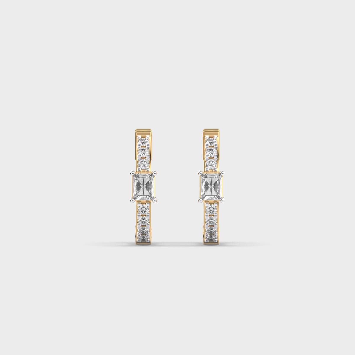 Diamond Studded Hoop Earrings for Women