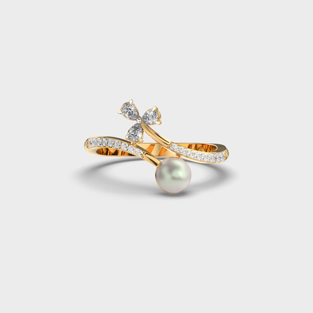 Love For The Ocean Pearl Diamond Ring
