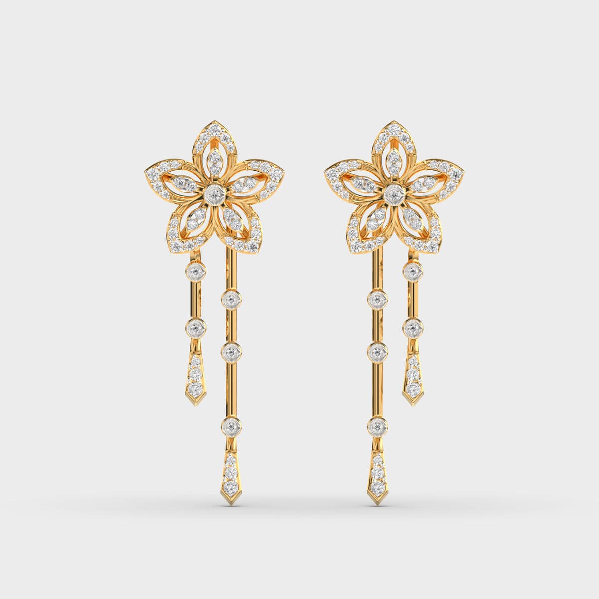Evening Periwinkle Diamond Earrings