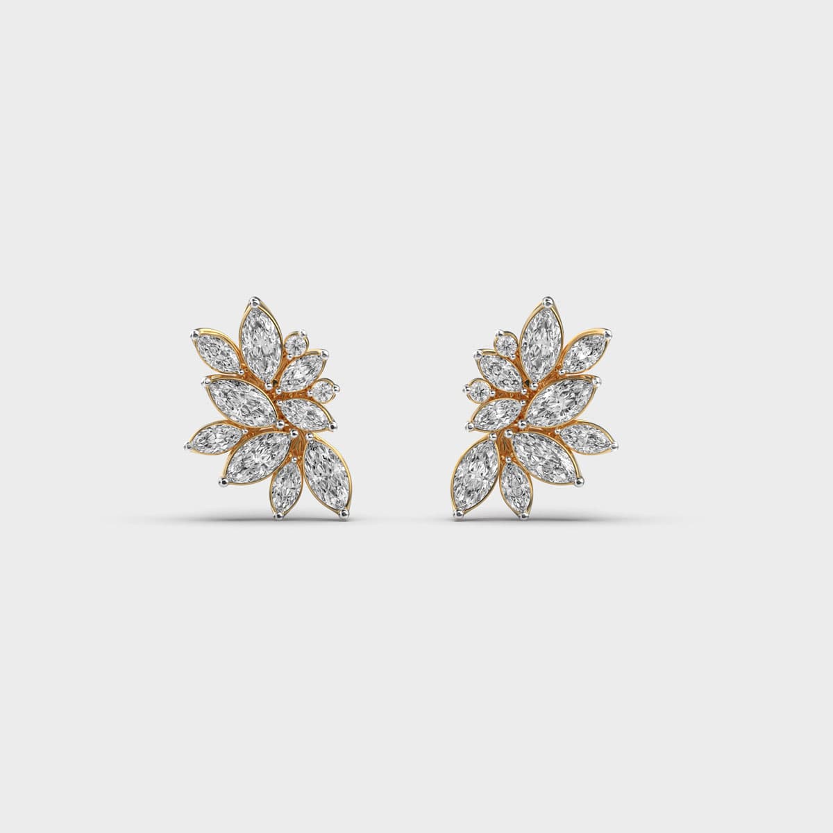 Blooming Plumes Diamond Ear Studs