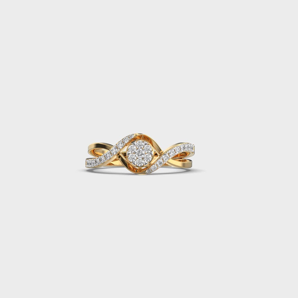 Double Duo Diamond Encrusted Ring