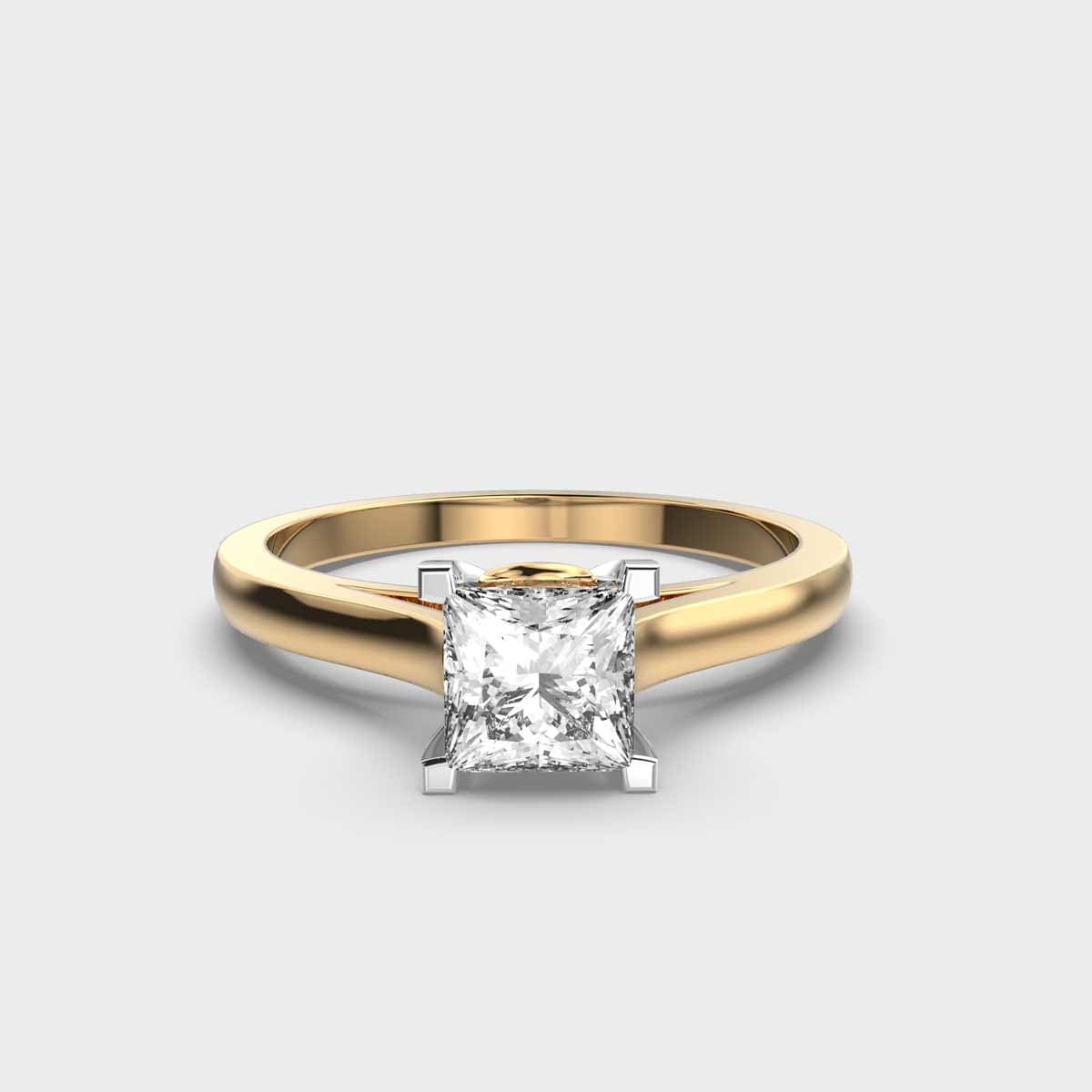 Princess Cut Solitaire Diamond Ring