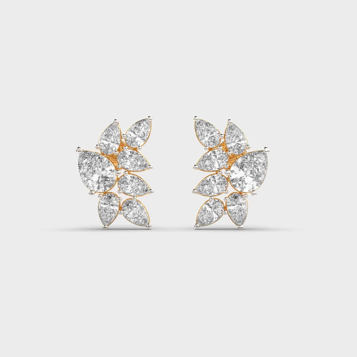 Vintage Retro Starlet Diamond Earrings
