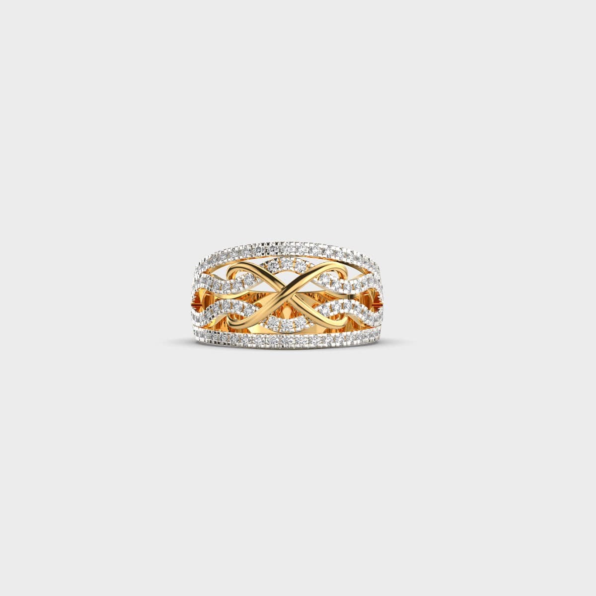 Born Royal Round Cut Diamond Band Ring