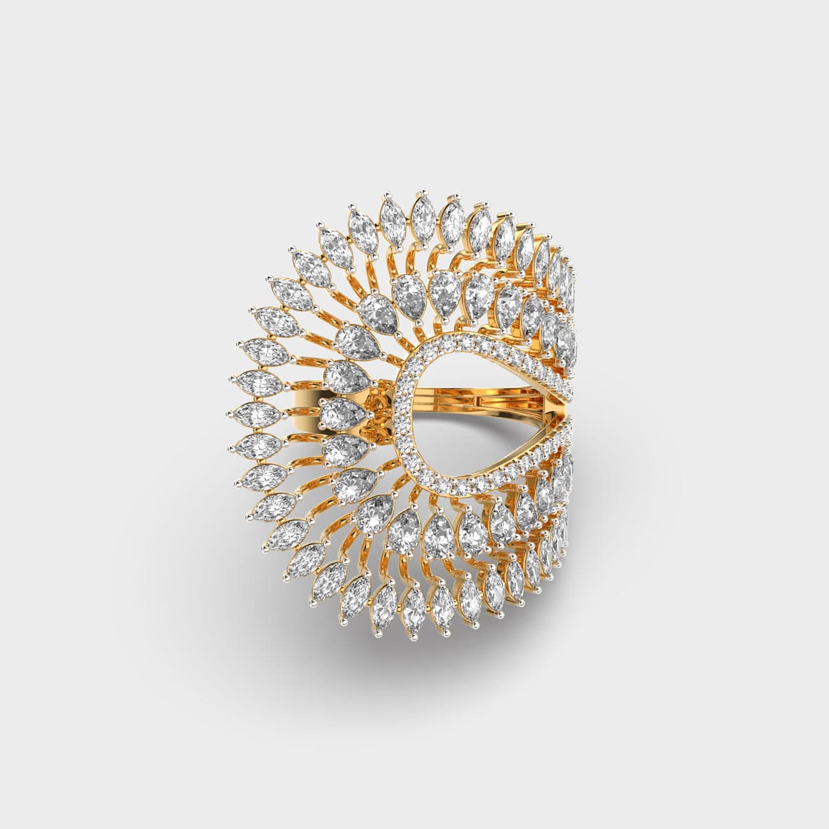 Sparkling Flamboyance Cocktail Diamond Ring