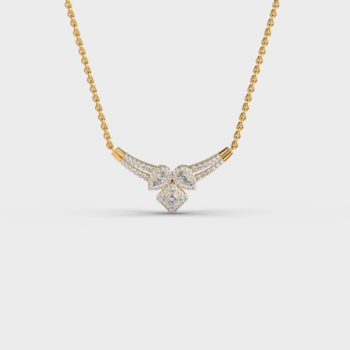 Wing Crown Diamond Necklace