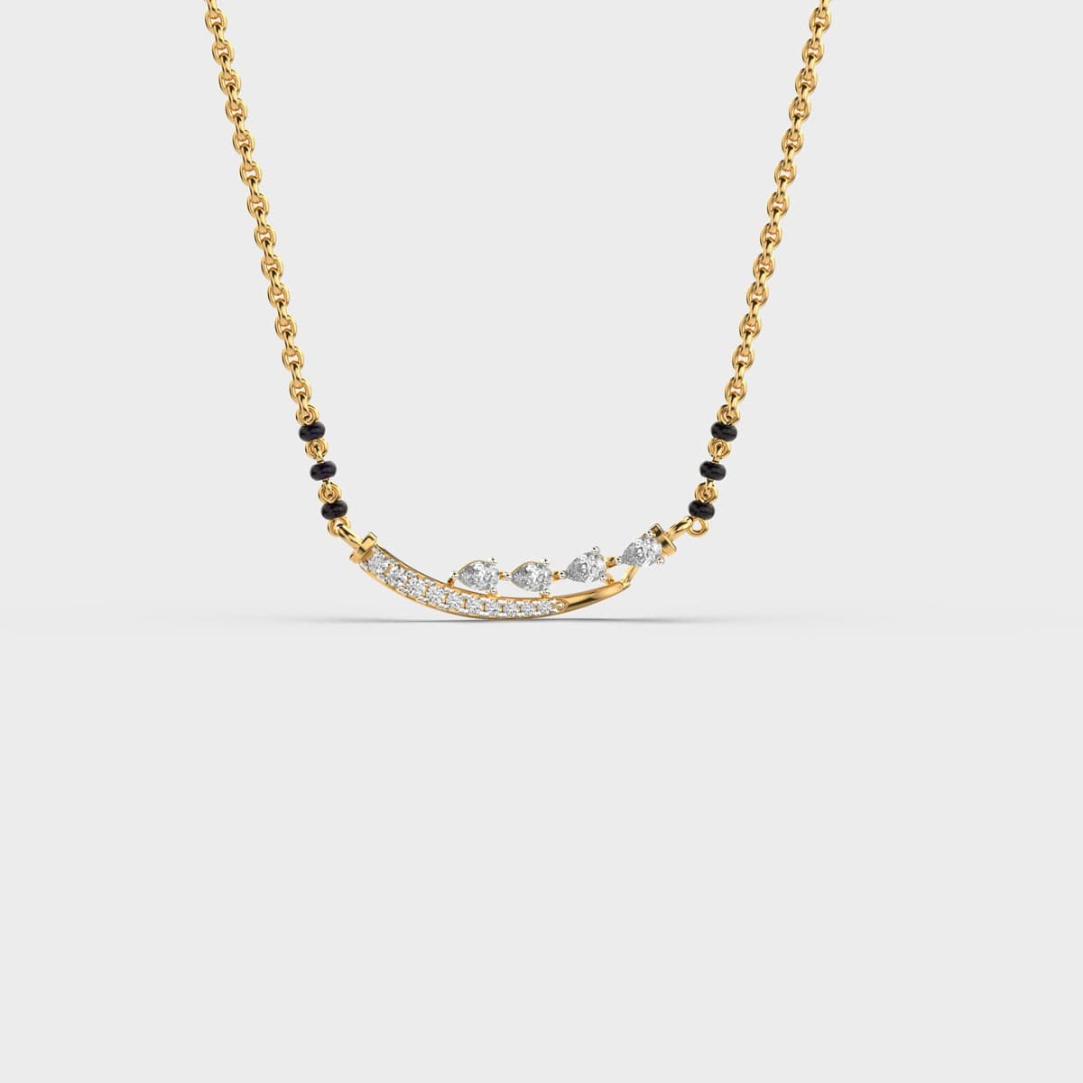 Pear Drift Diamond Mangalsutra