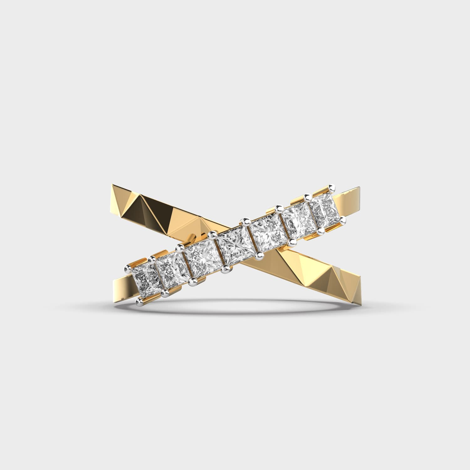 Bare Beam Axis Diamond Ring