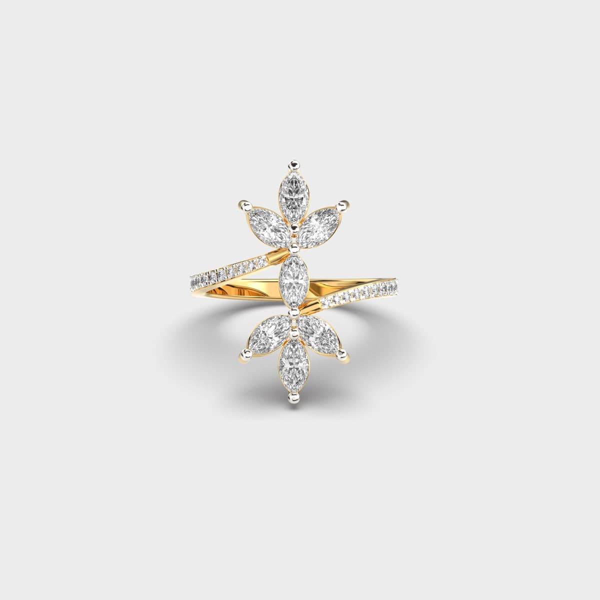 Double Bloom Marquise Diamond Ring
