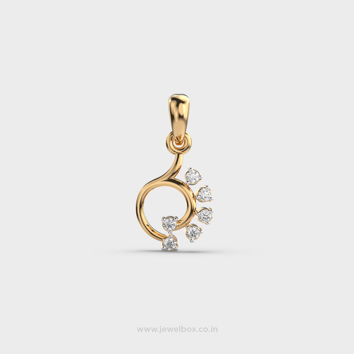 Elegant Diamond Swirl Pendant