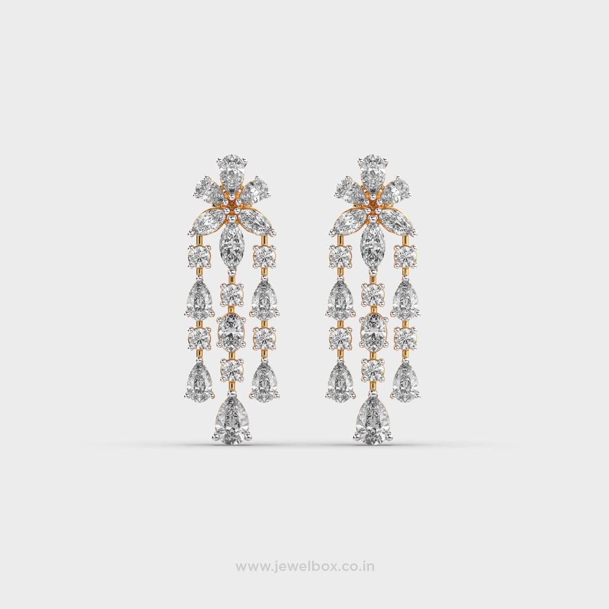 Aurora Borealis Diamond Dangler Earrings