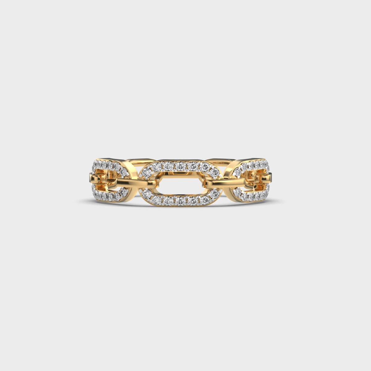Link In Link Diamond Ring