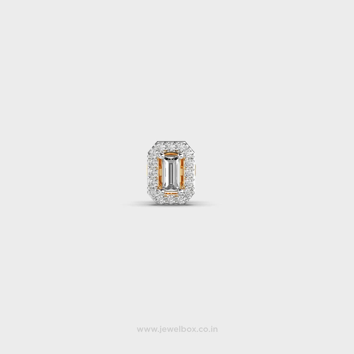 Shimmering Octagonal Dual Diamond Stud For Men