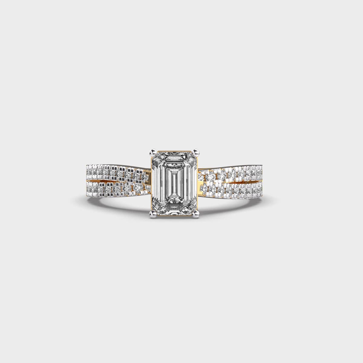 Elvira Emerald Cut Diamond Ring